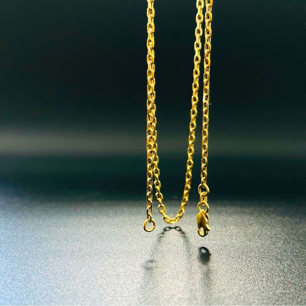 20”  2.5 mm Real 14K Solid Gold Forzentina Chain Necklace - Picture 3 of 17